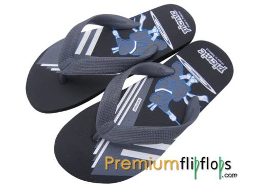 boys fight print flip flops
