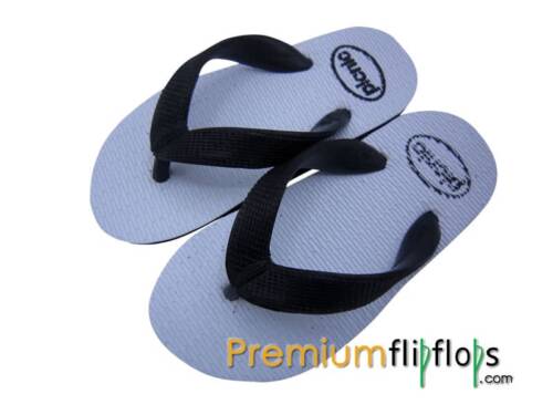 boys white top flip flops