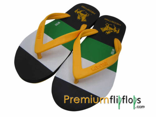gents recycleable polo printed flip flops
