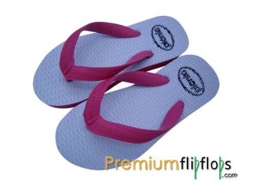 girls pretty white upper flip flops