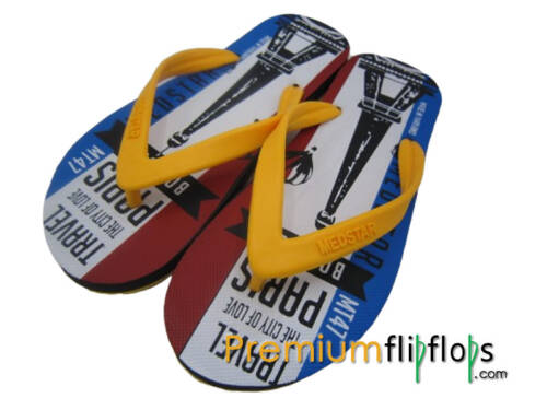 men awsome printed flip flops