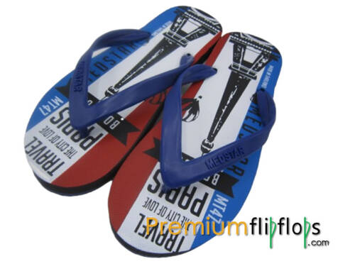 men french travel flip flops