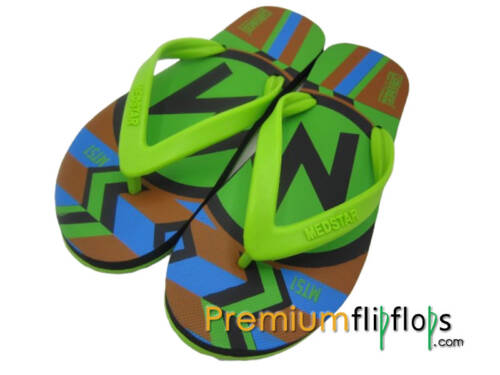 men m printed flip flops