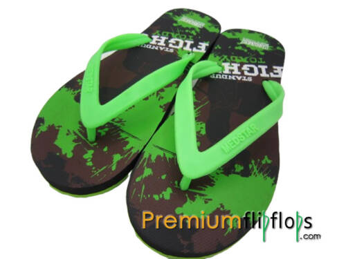 men samurai printed flip flops